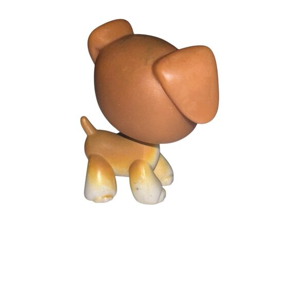 Littlest Pet Shop LPS Brown White Boxer Dog #25 Brown Eyes Collectible Figure - Picture 3 of 4